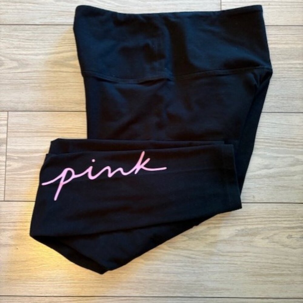 PINK Victoria Secret Logo Leggings Size M